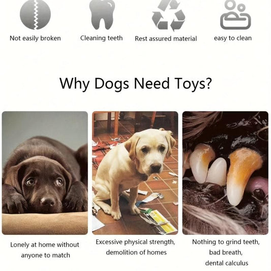 Interactive Plush Dog Toy Cartoon Shape for Chew and Teeth Training