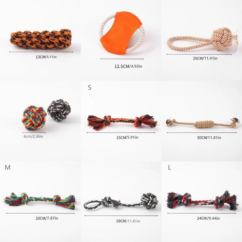5pcs Interactive Cotton Puppy Toys For Small and Medium Dogs