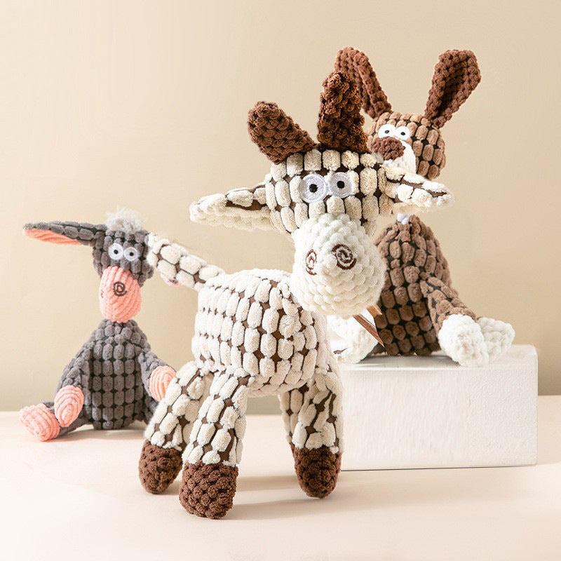 Durable Donkey Plush Toy for Dogs Interactive Chew Toy