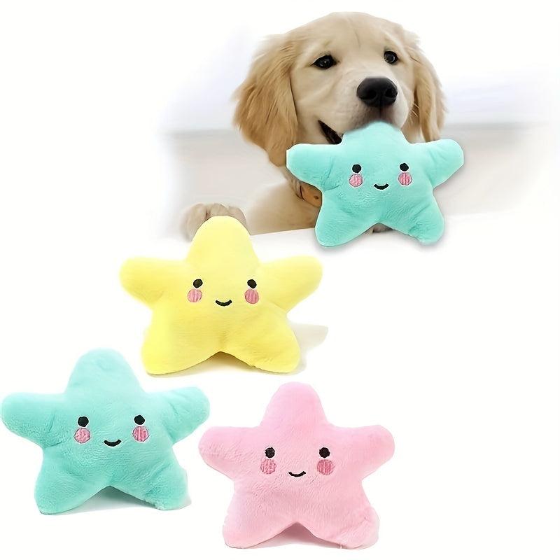Star Pet Grinding Teeth Squeaky Plush Toy for Dog