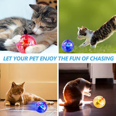LED Cat Ball Toy, Motion Activated, Interactive Fun for Playful Cats