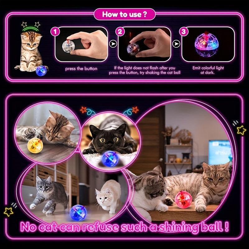 LED Cat Ball Toy, Motion Activated, Interactive Fun for Playful Cats
