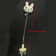Interactive Cat Teaser Toy with Plush Animal & Ring Spring