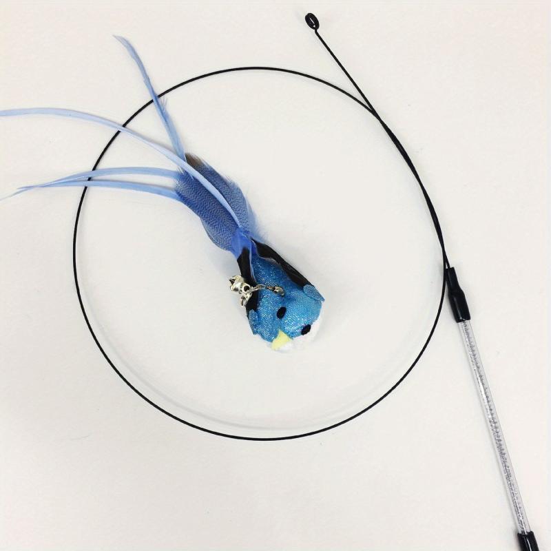 Interactive Cat Teaser Stick with Suction Cup Bell Feather Toy