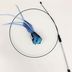 Interactive Cat Teaser Stick with Suction Cup Bell Feather Toy