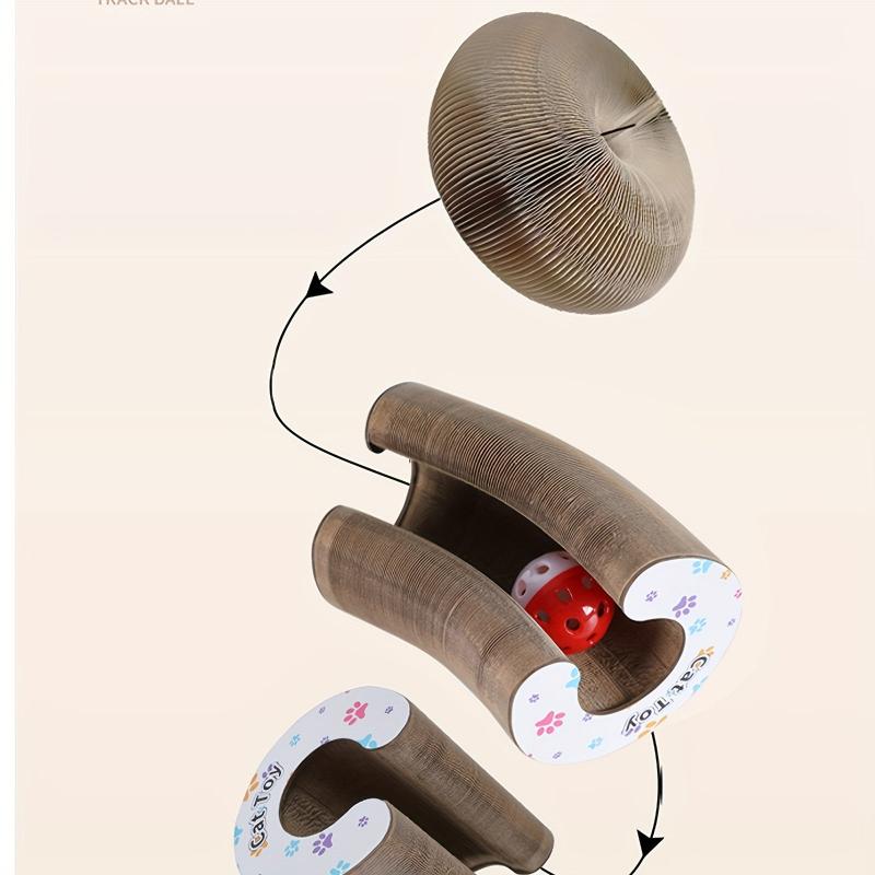 Interactive Cat Scratching Board with Cat Ball Toy