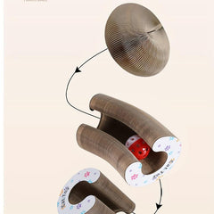 Interactive Cat Scratching Board with Cat Ball Toy