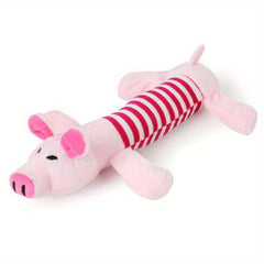 Pet Grinding Teeth Plush Toy Elephant Duck Pig Durable Chew Toy