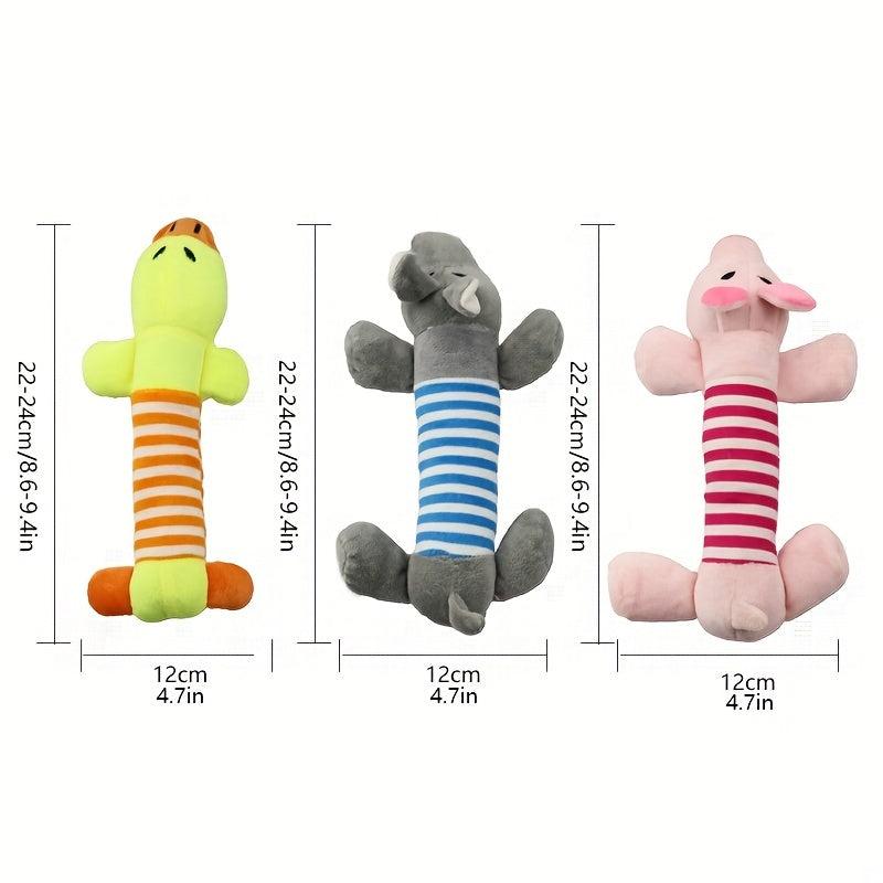 Pet Grinding Teeth Plush Toy Elephant Duck Pig Durable Chew Toy