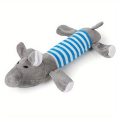Pet Grinding Teeth Plush Toy Elephant Duck Pig Durable Chew Toy
