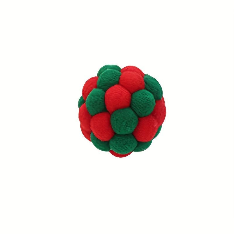 Random Interactive Cat Ball Toy Plush Pet Chew Toy For Indoor Cats
