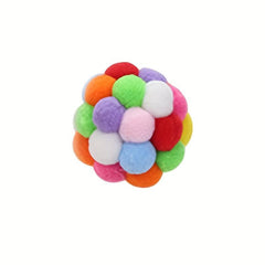 Random Interactive Cat Ball Toy Plush Pet Chew Toy For Indoor Cats