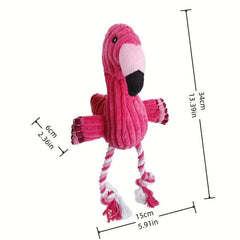 Durable Flamingo Plush Toy For Dogs