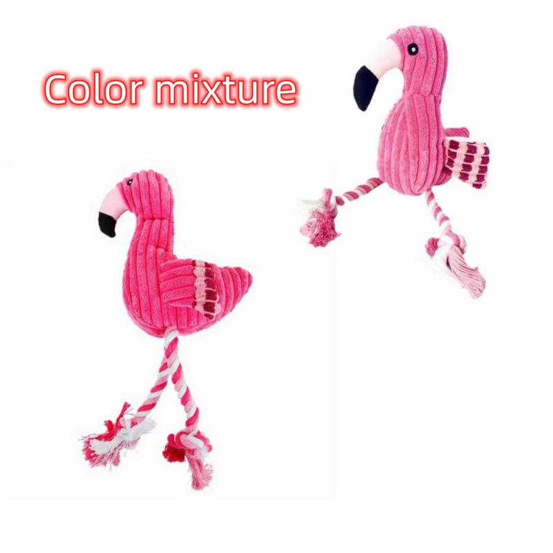 Durable Flamingo Plush Toy For Dogs