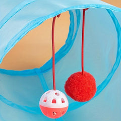 Interactive Cat Tunnel with Bell Toy for Indoor Cats