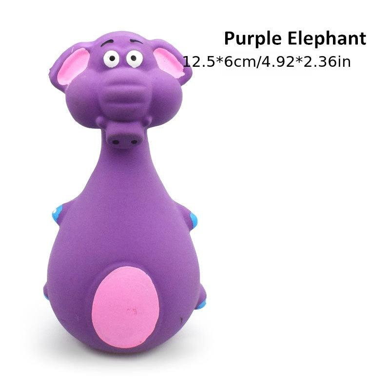 Latex Sound Pet Toys Elephant and Cow Characters