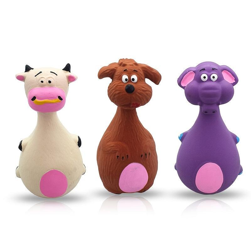 Latex Sound Pet Toys Elephant and Cow Characters