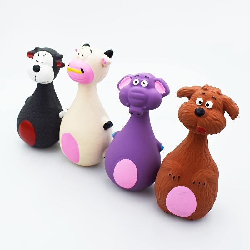 Latex Sound Pet Toys Elephant and Cow Characters
