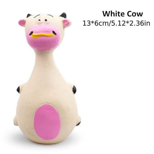 Latex Sound Pet Toys Elephant and Cow Characters