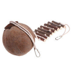 Coconut Shell Parrot Bird Nest Feeder Pets Toy