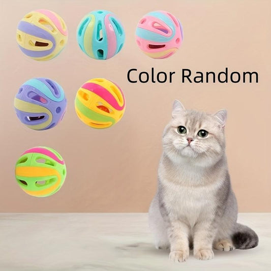 5pc Interactive Cat Toy Balls with Bell for Indoor Kittens and Cats