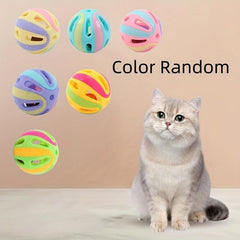 5pc Interactive Cat Toy Balls with Bell for Indoor Kittens and Cats