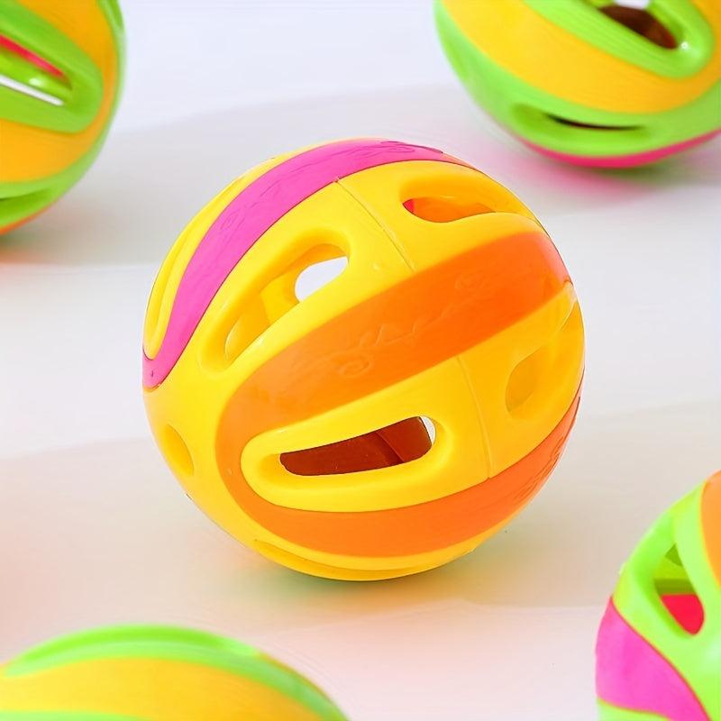 5pc Interactive Cat Toy Balls with Bell for Indoor Kittens and Cats