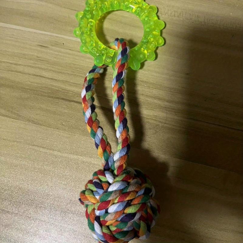 Pet Rope Chew Toy for Dogs Training & Teeth Cleaning