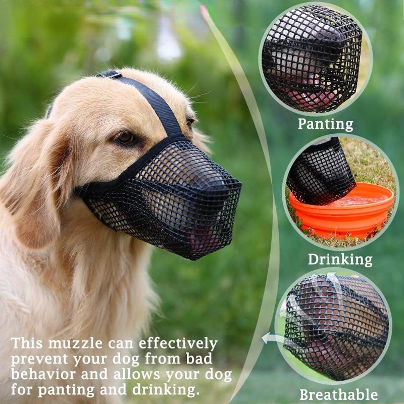 Breathable Soft Mesh Dog Muzzle for Small Medium Large Dogs Comfortable Secure