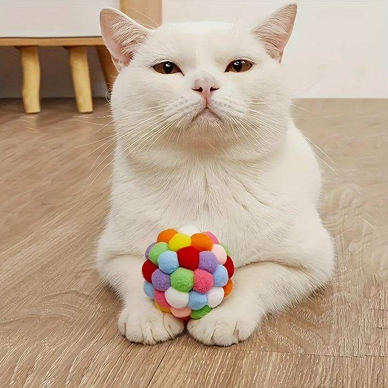 Interactive Cat Ball Toy 1pc Random Stimulating Fun for Indoor Cats & Kittens