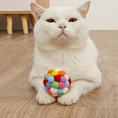Interactive Cat Ball Toy 1pc Random Stimulating Fun for Indoor Cats & Kittens
