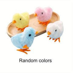 Interactive Wind Up Plush Toy Jumping Chick and Clockwork Dog Cat