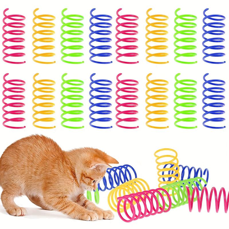 16pcs Cat Coil Toy for Interactive Play with Kittens