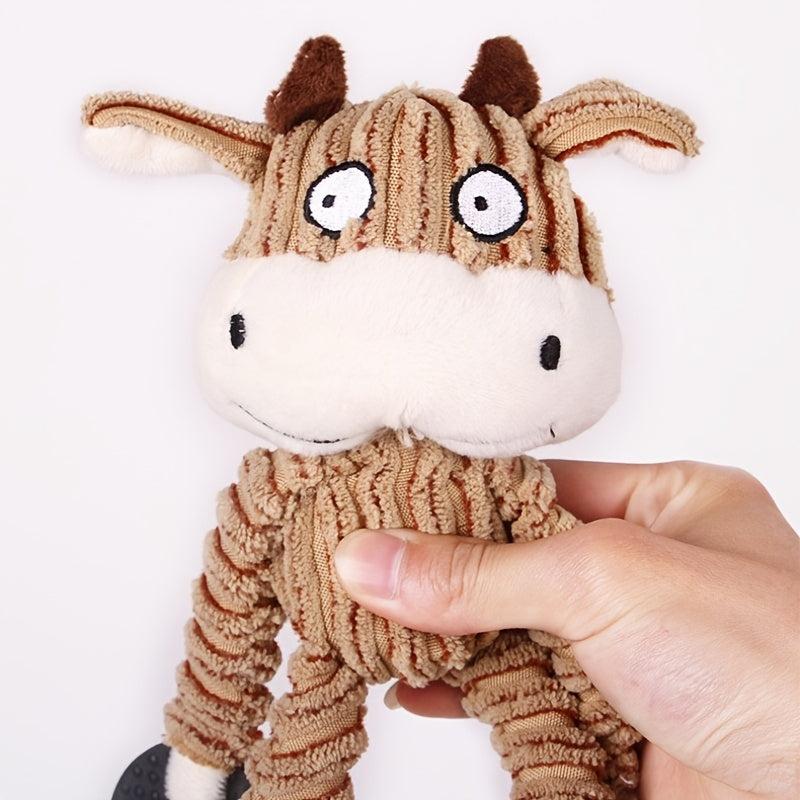 Interactive Monkey Plush Dog Chew Toy Durable and Squeaky Pet Toy