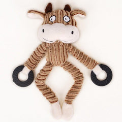 Interactive Monkey Plush Dog Chew Toy Durable and Squeaky Pet Toy