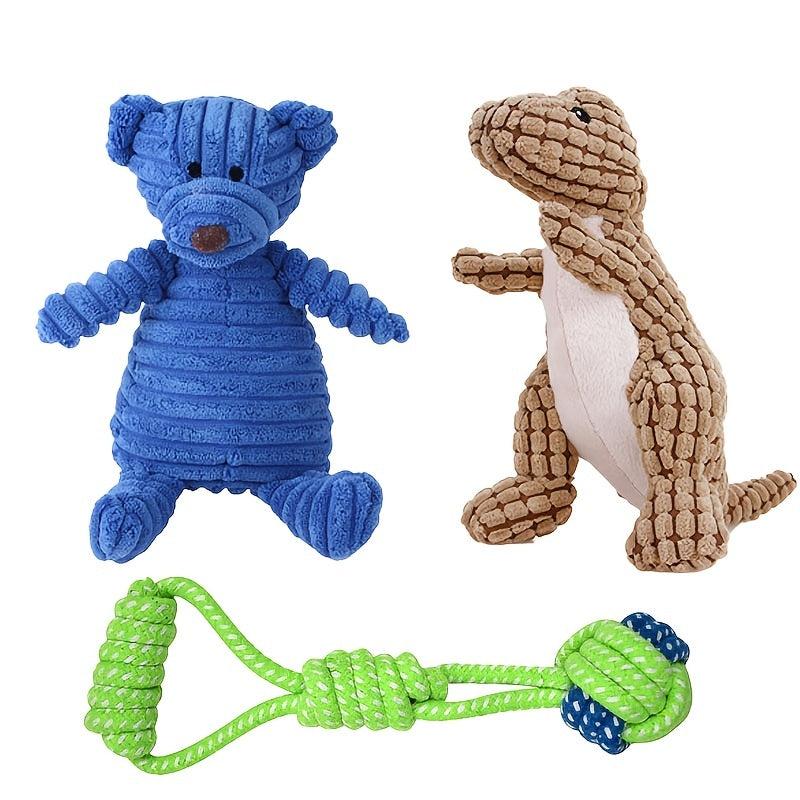 Durable Dog Plush Toys with Squeaky Sound