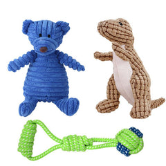 Durable Dog Plush Toys with Squeaky Sound