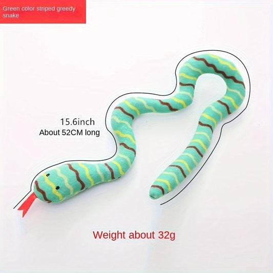 Cat Toys Balls Cat Snake Shape Plush Sniff Toy Cat Interactive Toy