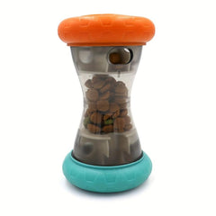 Interactive Food Dispensing Puzzle Toy for Small Dogs - Barbell Shape