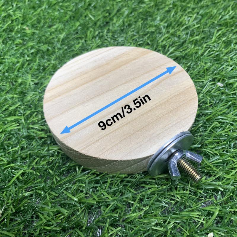 Wood Parrot Bird Perch Stand Platform Cage Accessory for Small Animals and Birds