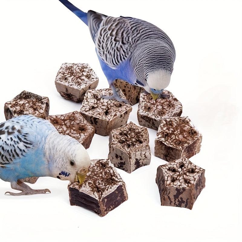 10pcs Parrot Bites Fruit Toys, Natural Material, Home Decoration