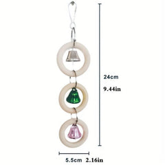 Bird Chew Toy Bell String Toy For Parrots Interactive Chain Toy