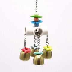 Bird Bells Toy For Pet Parrot Cockatiel Macaw African Grey Lovebird Cage