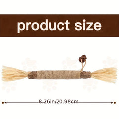Wood Polygonum Raffia Catmint Cat Toy Bell Tooth Grinding Stick