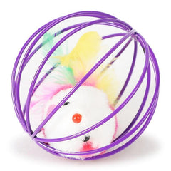 Interactive Cat Toy Colorful Mouse Ball for Indoor Play and Exercise