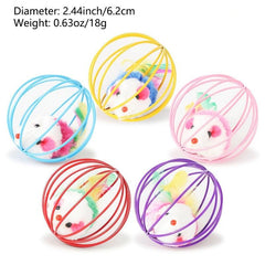 Interactive Cat Toy Colorful Mouse Ball for Indoor Play and Exercise