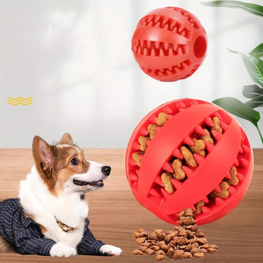 Dog Ball Toys Leaking Food Rubber Chew Molar Toy Interactive Toy