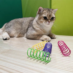 Interactive Colorful Spring Cat Toys for Playful Kittens