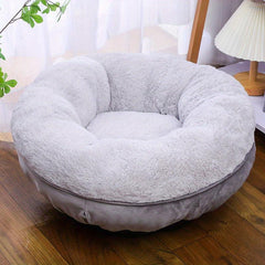 Donut Cat Bed Soft Pet Bed Warm Cat Sleeping Bed Plush Round Cat Cushion