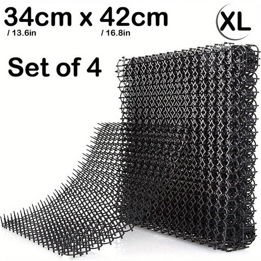 4pcs Cat Scat Mats With Spikes Prickle Strips - Cat Deterrent Spikes